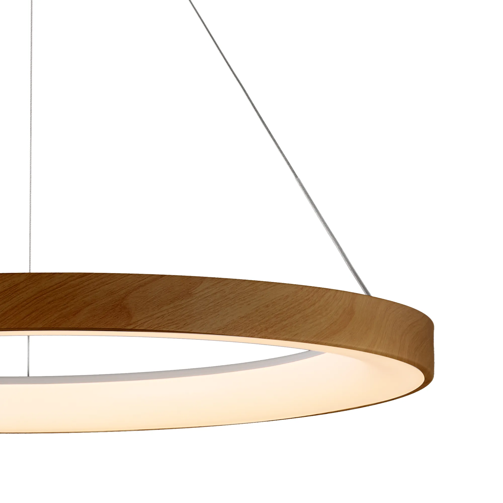 Niseko Dimmable Pendant Ring 66W LED With Remote Wood M8015  Mantra Fusion Niseko Wood